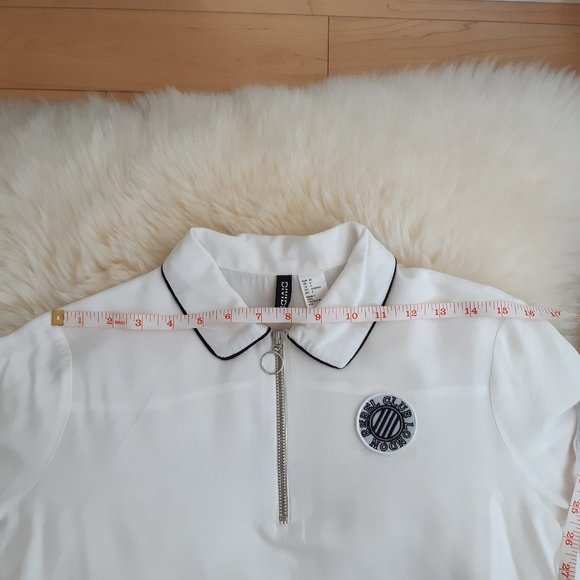 Forever 21 viscose collared short sleeve top S/P - Picture 8 of 14